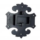 ""Mnason"" Black Antique Iron Door Knocker - Black Powdercoated