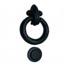 ""Molid"" Black Antique Iron Door Knocker - Black Powdercoated