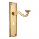 ""Kohath"" Brass Door Handle with Plate - Polish Lacquered