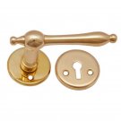 ""Acts"" Brass Handle with Rose -  Polish Lacquered