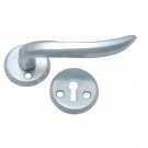 ""Job"" Brass Handle with Rose - Matt Chrome