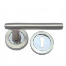 ""Joel"" Brass Handle with Rose - Polished Chrome