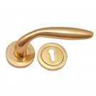 ""Matthew"" Brass Handle with Rose - Polish Lacquered
