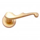 ""Ruth"" Brass Handle with Rose - Satin Brass