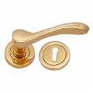 ""Zippora"" Brass Handle with Rose - Polish Lacquered