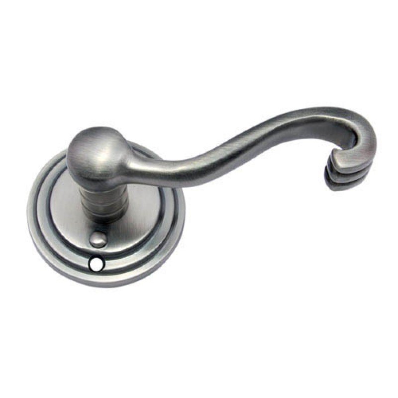 ""Judges"" Decorative Brass Handle with Rose -  Antique Brushed Nickel