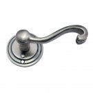 ""Judges"" Decorative Brass Handle with Rose -  Antique Brushed Nickel