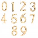 3"" Thin Brass Numerals (0-9) - Polish Lacquered