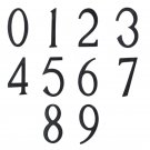 6"" Iron Numerals (0-9) Light Duty - Black Powder Coated