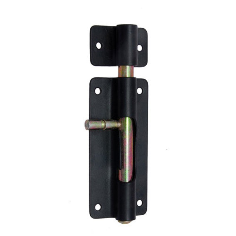 6"" Iron Barrel Bolt(Light Duty) - Black Powdercoated