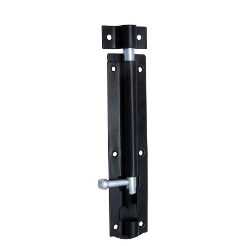 6.60"" Iron Barrel Bolt(Light Duty) - Black Powdercoated