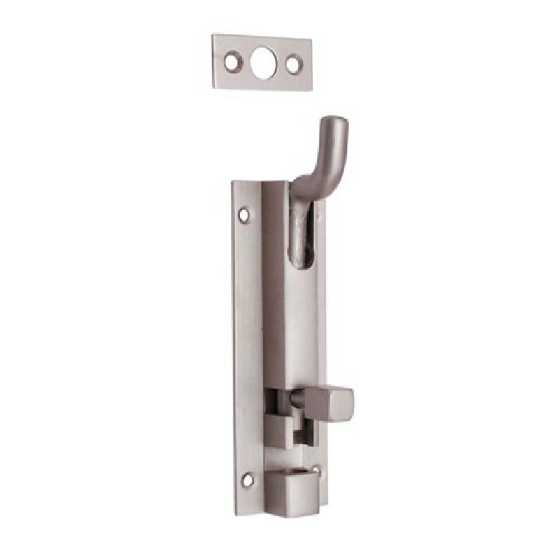 4"" Brass Necked Bolt - Satin Nickel