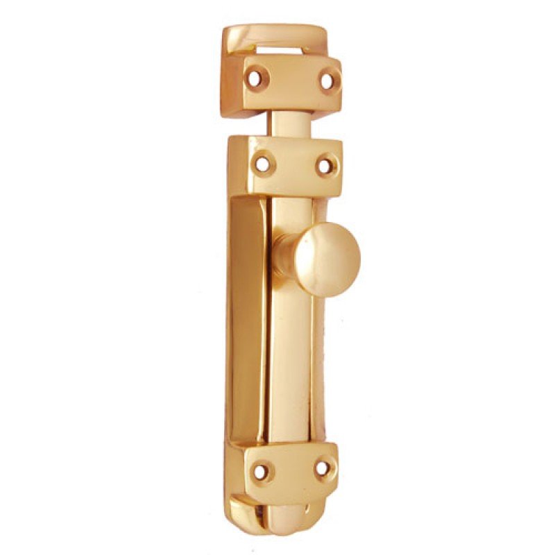 4.50"" Brass Tower Bolt - Polish Lacquered