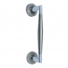 ""Sosthenes"" Decoative Brass Door Pull - Satin Nickel & Polished Chrome