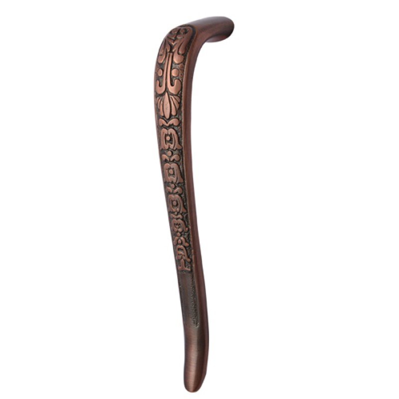 188mm ""Eutychus"" Decorative Brass Door Pull - Antique Copper