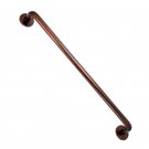 18"" Silicon Bronze Round Door Pull - Distressed Silicon Bronze Rust Patina