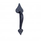 ""Baasha"" Black Antique Iron Door Pull -  Black Powdercoated