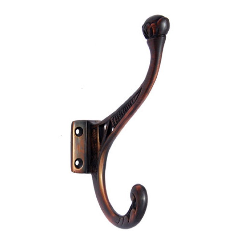 ""Abdon"" Brass Hat & Coat Hook - Antique Copper