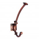 ""Adam"" Brass Hat & Coat Hook - Antique Copper