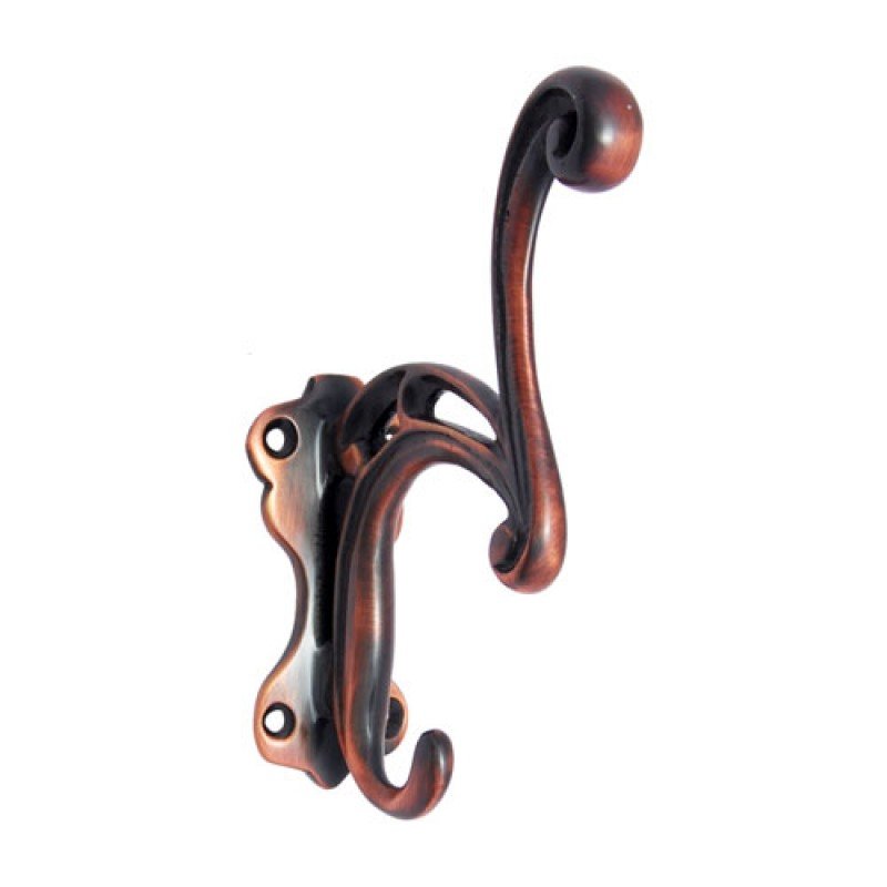 ""Blatus"" Brass Hat & Coat Hook - Antique Copper