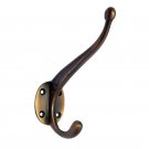 ""Enoch"" Brass Hat & Coat Hook - Antique Brass