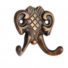 ""Junia"" Brass Hat & Coat Hook - Antique Brass