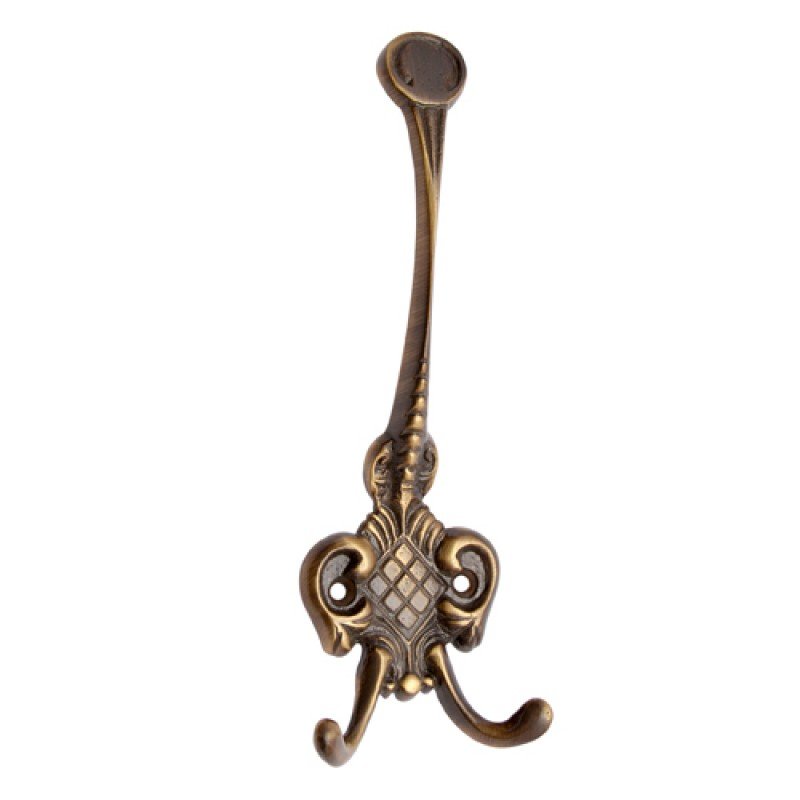 ""Kehelahath"" Brass Hat & Coat Hook - Antique Brass