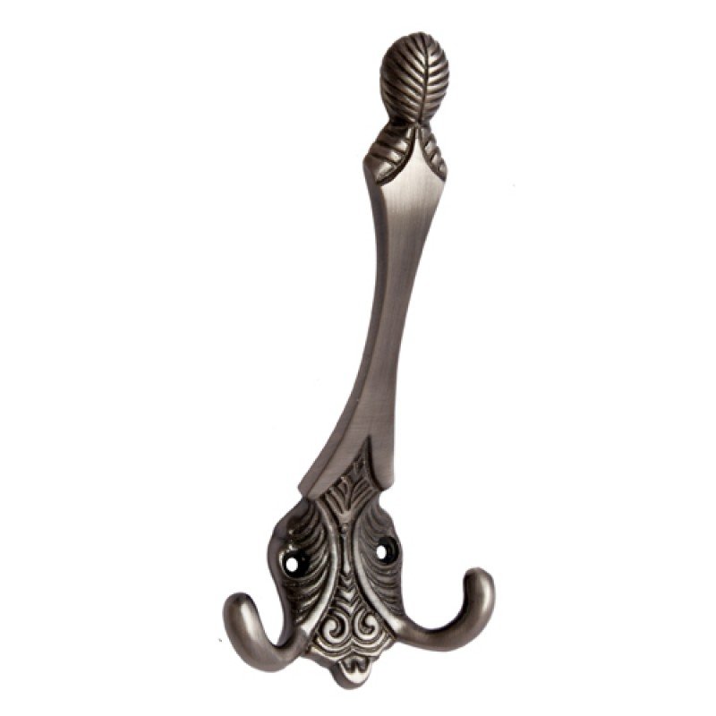 Machbenah"" Brass Hat & Coat Hook - Antique Brushed Nickel