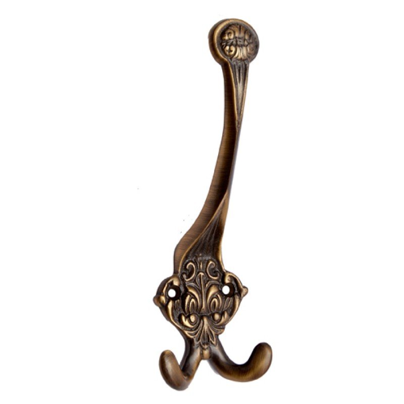 ""Magdala"" Brass Hat & Coat Hook - Antique Brass