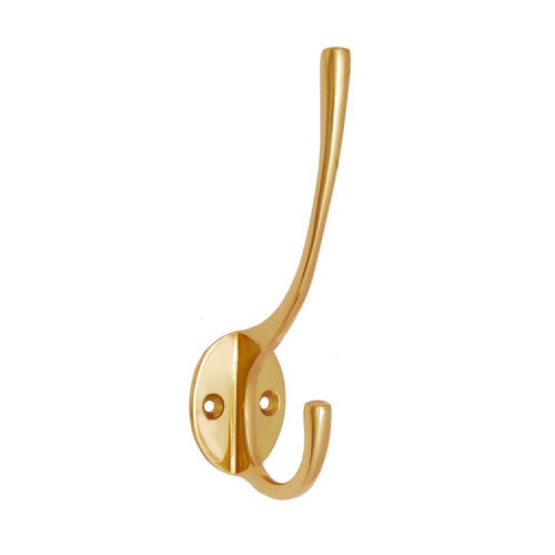 ""Rahab"" Brass Hat & Coat Hook - Polish Lacquered
