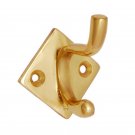""Raphah"" Brass Hat & Coat Hook - Polish Lacquered