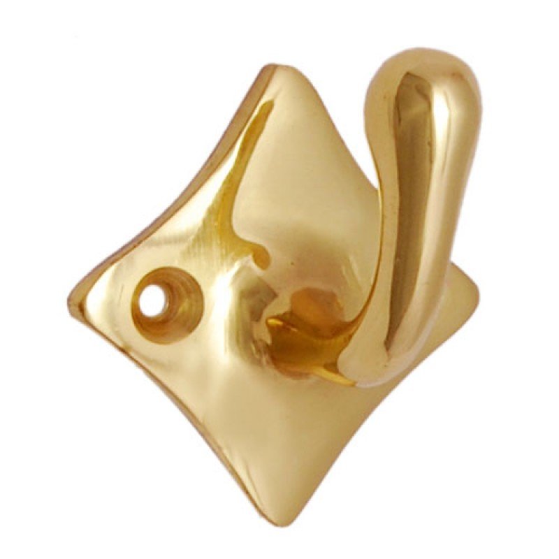 ""Rechab"" Brass Hat & Coat Hook - Polish Lacquered