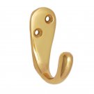 ""Salmon"" Brass Hat & Coat Hook - Polish Lacquered