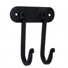 ""Deborah"" Black Antique Iron Hat & Coat Hook - Black Powdercoated
