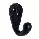 ""Esau"" Black Antique Iron Hat & Coat Hook - Black Powder Coated