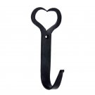 ""Gideon"" Black Antique Iron Hat & Coat Hook - Black Powdercoated