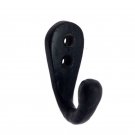 ""Rebekah"" Black Antique Iron Hat & Coat Hook - Black Powdercoated