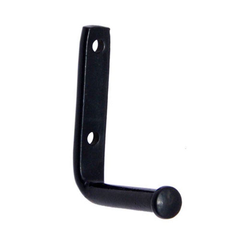 ""Rufus"" Black Antique Iron Hat & Coat Hook - Black Powdercoated