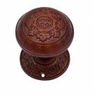 ""Abdeel"" Silicon Bronze Door Knob with Rose - Distressed Silicon Bronze Rust Patina