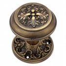 ""Carshena"" Antique Brass Door Knob with Rose - Antique Brass