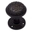 ""Dabbasheth"" Silicon Bronze Door Knob with Rose - Distressed Silicon Bronze Medium Patina