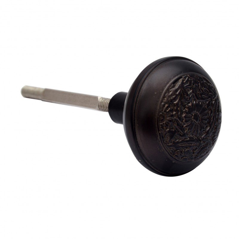""Eden"" Silicon Bronze Door Knob -  Distressed Silicon Bronze Medium Patina