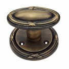 ""Ibneiah"" Antique Brass Door Knob with Rose - Antique Brass