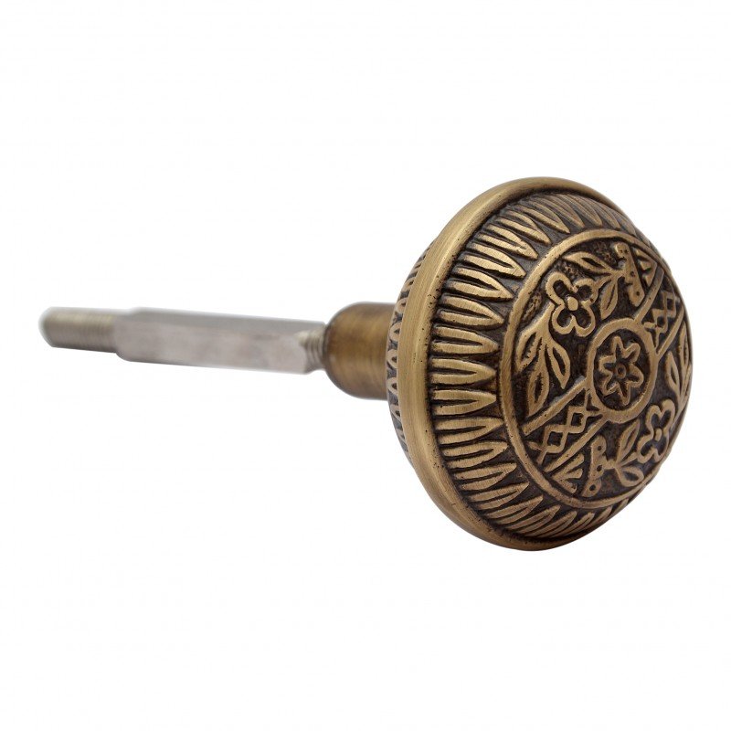 ""Kitron"" Antique Brass Door Knob -  Antique Brass