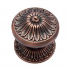 ""Manoah"" Decorative Brass Door Knob with Rose -  Antique Copper