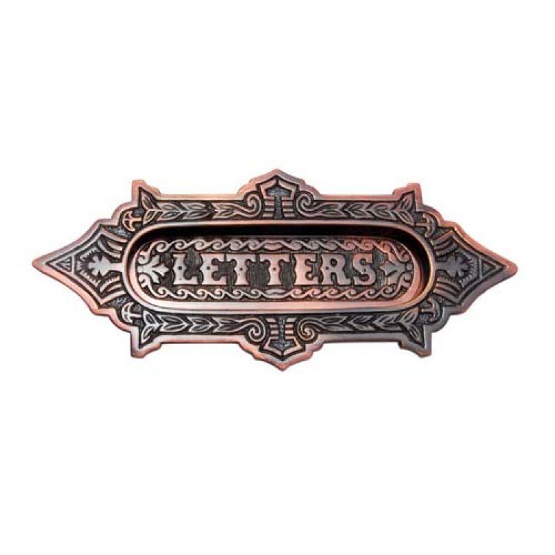 ""Small Letters"" Decorative Brass Letter Plate - Antique Copper
