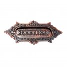 ""Small Letters"" Decorative Brass Letter Plate - Antique Copper