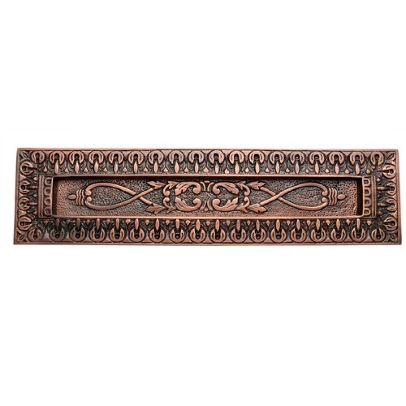 Decorative Brass Letter Plate - Antique Copper