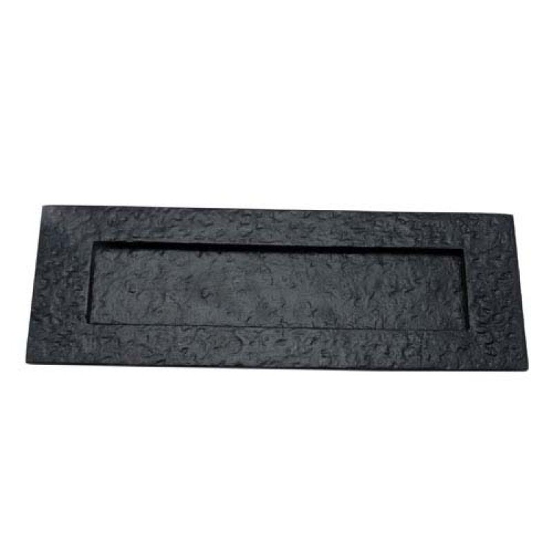 Plain Iron Letter Plate -  Black Powdercoated