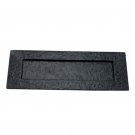 Plain Iron Letter Plate -  Black Powdercoated